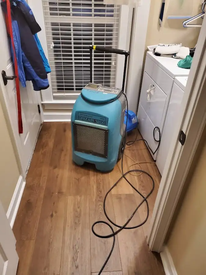 Commercial dehumidifier deployed for Flood Damage Cleanup in Palm Tree